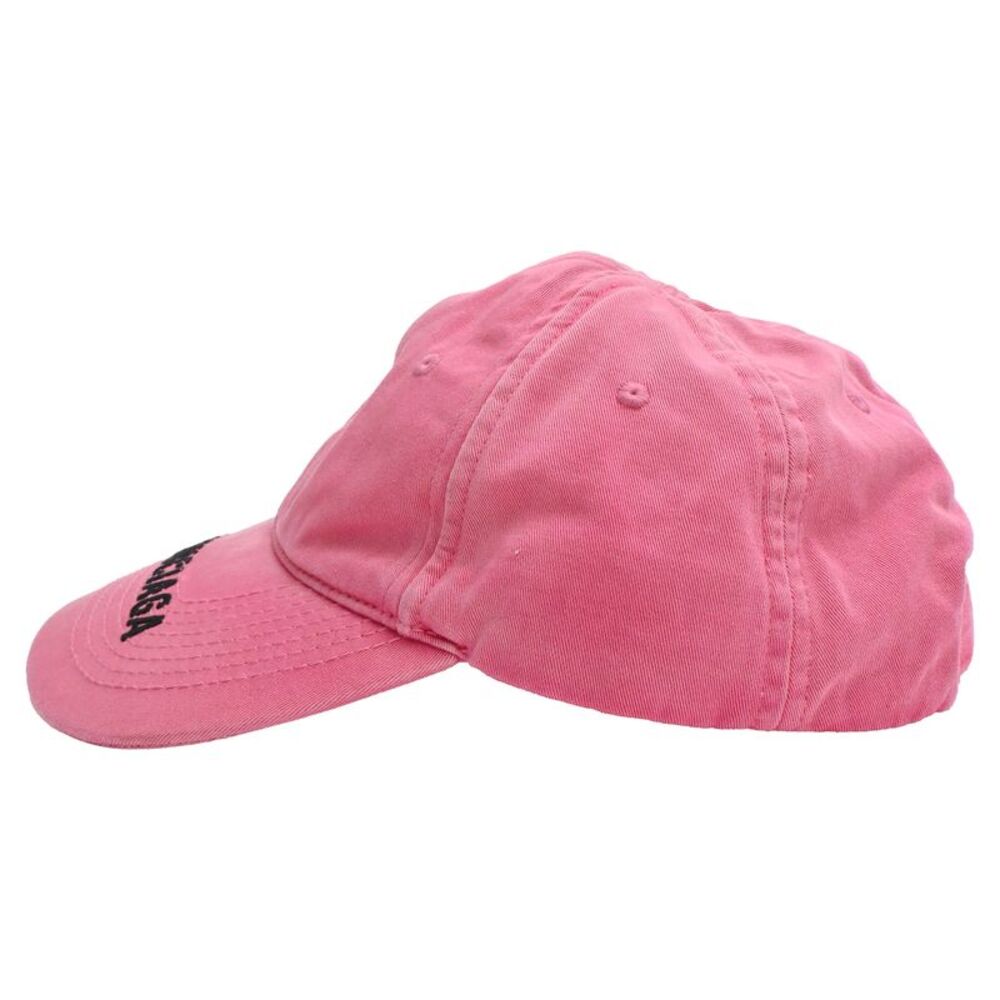 Balenciaga Logo-Embroidered Baseball Cap in Pink Cotton - Picture 2 of 9